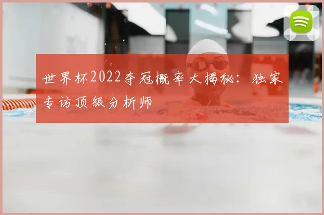 世界杯2022夺冠概率大揭秘:独家专访顶级分析师