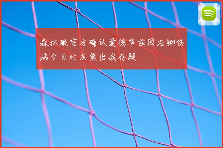 森林狼官方确认爱德华兹因右脚伤病今日对灰熊出战存疑