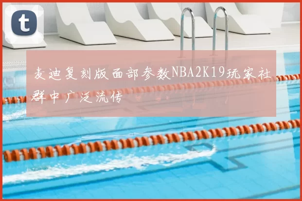 麦迪复刻版面部参数NBA2K19玩家社群中广泛流传