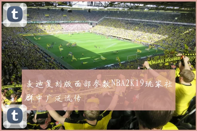 麦迪复刻版面部参数NBA2K19玩家社群中广泛流传